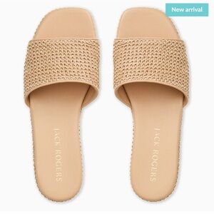 New with Tags, Jack Rogers Bay Flatform Sandal, Raffia size 7